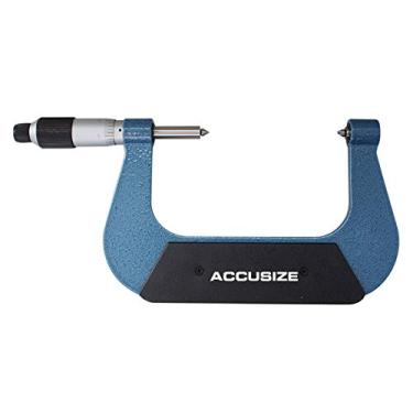 Imagem de Accusize Industrial Tools Micrômetro de rosca de 6 cm x 0,001 cm com 4 bigornas em caixa ajustada, S916-C752