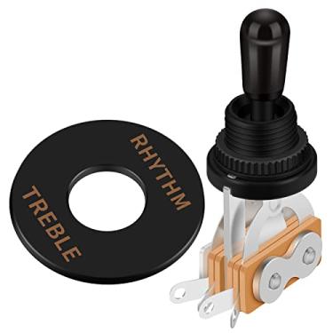 Imagem de DAIERTEK Seletor De Captação De Interruptor De Alternância De Guitarra De 3 Vias Para Guitarra Elétrica Gibson Epiphone Les Paul (Ponta Preta)