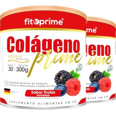 Imagem de KIT2 Colágeno Hidrolisado Verisol Prime Vitaminas e Minerais 300g Sabor Frutas Vermelhas