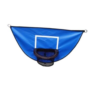 Imagem de menolana Mini cesta de basquete para trampolim, leve, fácil instalação, suporte de basquete, acessório de trampolim para todas as idades, Azul