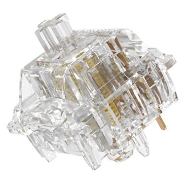 Imagem de GATERON Novos interruptores de teclado amarelo North Pole 2.0, LED RGB linear pré-lubrificado, 5 pinos, conjunto de interruptores de chave 55gf para teclado mecânico MX (35 peças)