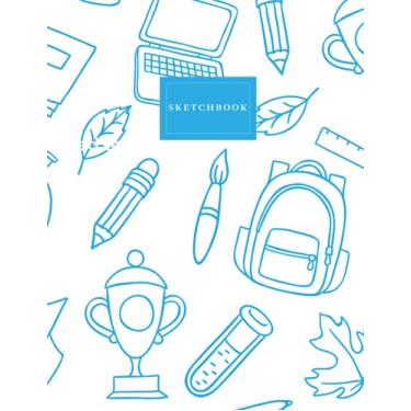 Imagem de Sketchbook: 100 Pages of Blank Paper for Drawing, Sketching, Doodling, Writing Notebook 8.5" x 11"