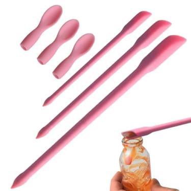 Imagem de Conjunto Raspador Jar | Espátula de silicone resistente endurecido de dois lados,Raspador minúsculo de espátulas pequenas para jarra, garrafas de cozinha, cosméticos