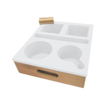 Imagem de Ｂｅｓｇａ Suporte de copo do sofá bandeja organizador estável bonfixe suporte de copo do carro bandeja titular da bebida organizador para armário, Branco