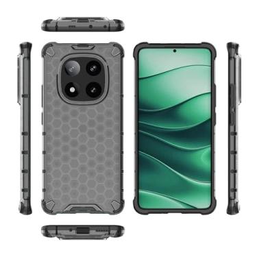 Imagem de Pzwoxukhov Capa compatível com Redmi Note 14 Pro 5G, compatível com Redmi Note 14 Pro 5G Honeycomb Anti-Drop Shock Absorbing Case Preto