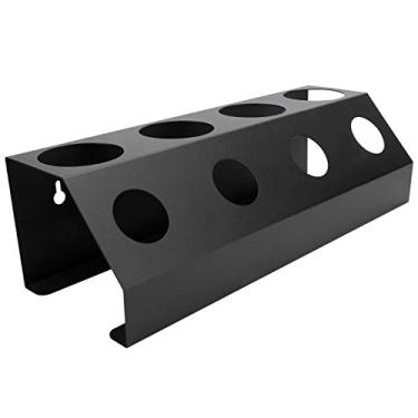 Imagem de Suporte para Garrafa de Refrigerante Com 4 Buracos, Escorredor de Alumínio + Silicone Com Almofada de Drenagem para Cozinhas, Restaurante (Preto 4 Buracos)