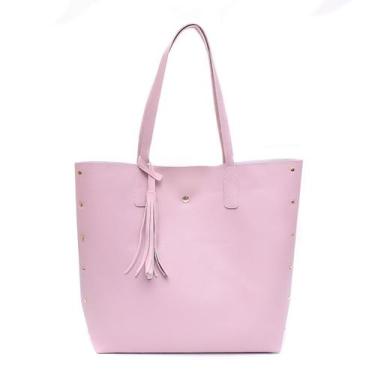 Imagem de Bolsa Feminina Grande Sacola Espaçosa Compacta Alça de Ombro Transvers