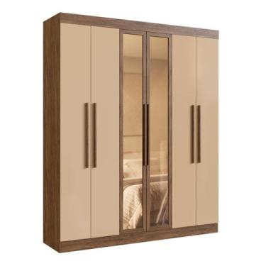 Imagem de Guarda Roupa Casal 100% Mdf Malibu 6 Portas 2 Gavetas - Móveis Doripel