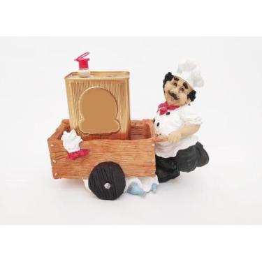 Imagem de Porta Azeite Cozinheiro Com Carrinho De Resina - Decore Casa