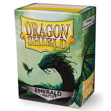 Imagem de Dragon Shield Standard Size Sleeves – Matte Emerald 100CT - Card Sleeves are Smooth & Tough - Compatible with Pokemon, Yugioh, & Magic The Gathering Card Sleeves – MTG, TCG, OCG