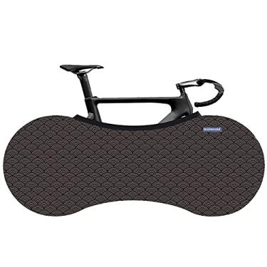 Imagem de RIVERHIKER Capa Elástica Para Roda De Bicicleta, Bolsa De Armazenamento De Proteção Para Bicicleta Lavável, Alta Elasticidade, Antipoeira, Para Áreas Internas E Externas (Onda Do Mar)