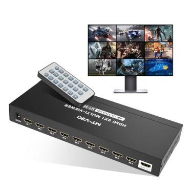Imagem de MT-VIKI 4K Hdmi Multi-Viewer 9X1 Com Controle Remoto Ir, 4K@30Hz Seamless Hdmi Switcher 9 Em 1 Saída Para Ps4/Ps5/Câmera De Segurança