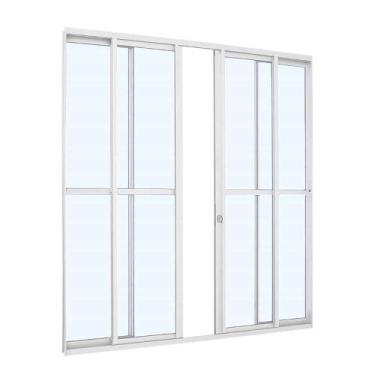 Imagem de Porta de Correr com Divisão Central em Alumínio 216 x 200 x 6,6 cm 4 F