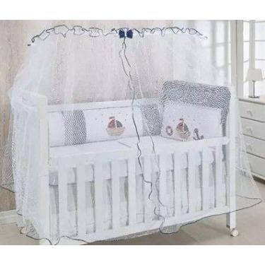 Imagem de Mosquiteiro Para Berço Padrão Americano Tela Mosqueteira Tule Bebe Cor