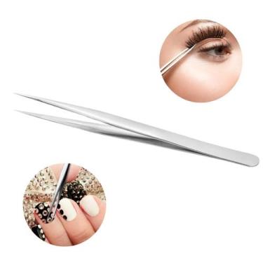 Imagem de 1 Pinça Reta Para Extensão Cílios Fio A Fio Tufos Volume Russo Egípcio