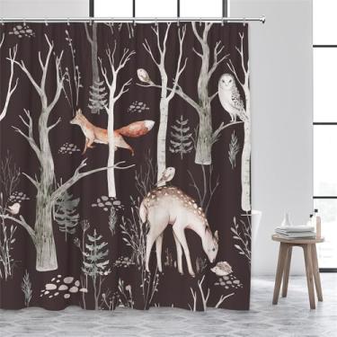 Imagem de Cortinas de chuveiro Plantas Pintura Decoração para casa Conjunto de cortinas de banheiro, 7, W300xH180cm