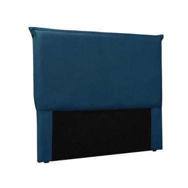 Imagem de Cabeceira Cama Box Solteiro 90 Cm Garden Veludo Azul Marinho S04 - D'r