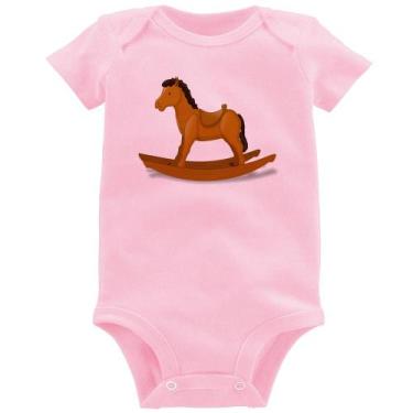 Imagem de Body Bebê Cavalinho De Pau - Foca na Moda, Rosa bebê, GG