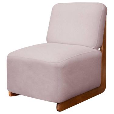 Imagem de Poltrona Decorativa Orgânica California Base de Madeira Bouclê - SOFA STORE