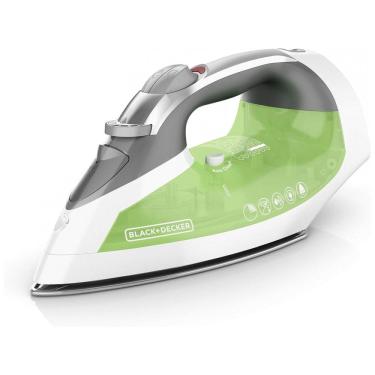 Imagem de Ferro de Passar a Vapor com Base Antiaderente e Desligamento Automático, 110V, Black Decker ICR06X, Verde