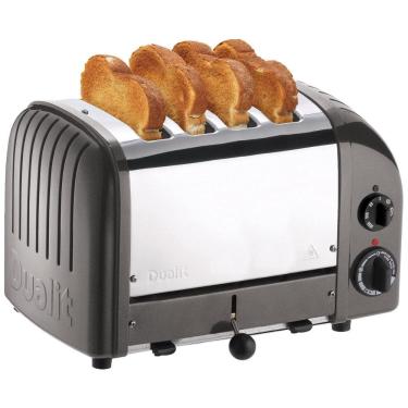 Imagem de Torradeira Elétrica 4 Fatias com 3 Níveis de Tostagem, 110v, DUALIT 40421, Preto