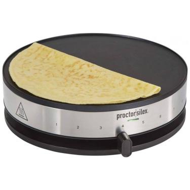 Imagem de Máquina de Crepe Elétrica antiaderente de Aço inoxidável, 1000W, 110v, PROCTOR SILEX 38400PS, Preto
