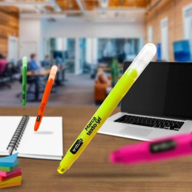 Imagem de Kit 4 canetas marca texto color gel não borra o verso onda