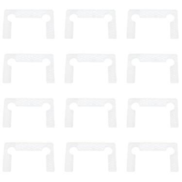 Imagem de Xhziy Kit de substituição de juntas de borracha para banheiro de malha branca para dobradiças de vidro, dobradiça de porta de chuveiro, dobradiças de porta de chuveiro, 12 peças