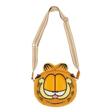 Imagem de Bioworld Garfield Bolsa tiracolo feminina de pelúcia com personagem 3D