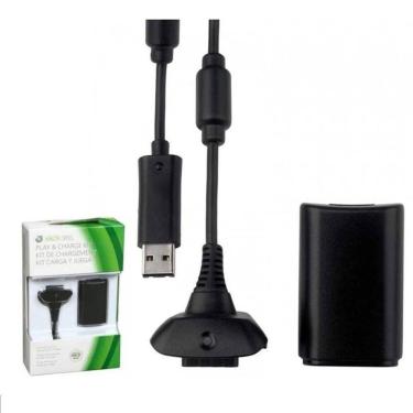 Imagem de Bateria Recarregável Controle Xbox 360 Com Cabo E Carregador