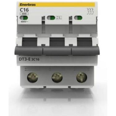 Imagem de Disjuntor Tripolar Curva C 16A Din - Enerbras
