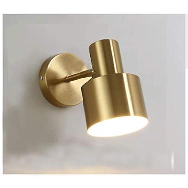 Imagem de Luminárias de parede nórdicas, luminária de parede moderna, decorativa interna, de cabeceira, criativa, de metal, para sala de estar, restaurante, cozinha, varanda, banheiro, hotel, bronze