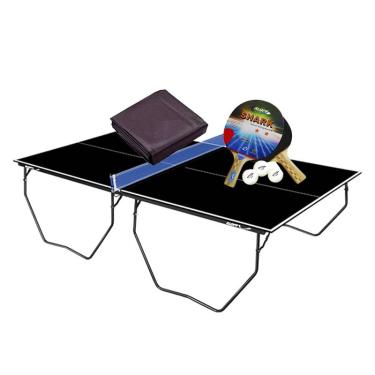 Imagem de Mesa ping pong cor preta mdp 15mm 1087 klopf + kit 5055 + Capa Slim