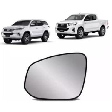 Imagem de Lente Espelho Retrovisor Hilux 2016 Com Base Lado Esquerdo