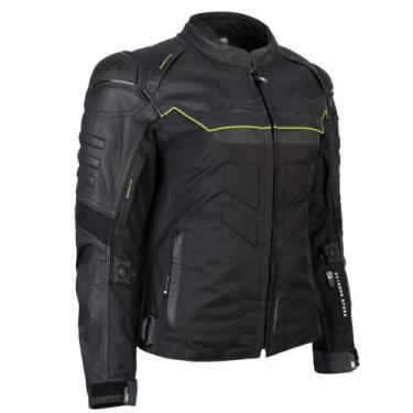 Imagem de Jaqueta Texx Falcon V2 Lady Feminina, Preto/Verde, GGGG