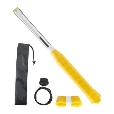 Imagem de rockible Badminton Racket Swing Stick, Treining Aid, Sound Lembrete With Storage Saco para Iniciante, Ferramenta Auxiliar para Parques, Amarelo