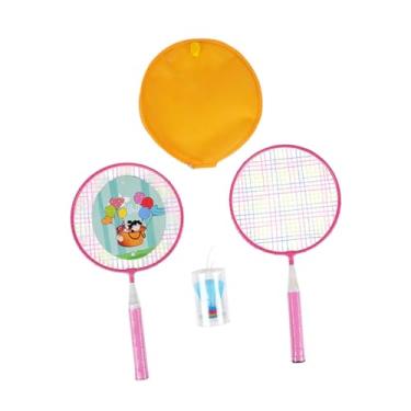Imagem de Dynwave Badminton Racket Sports Toy com bolsa de armazenamento RACET BAILON BADMINTON NET BADMINTON para BETURO PLAYYARD Indoor Outdoor 2 Player, Rosa