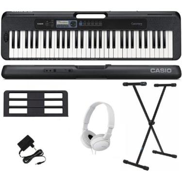 Imagem de Teclado Casio Casiotone CT-S300 61 Teclas Preto + Suporte X + Fone Bra