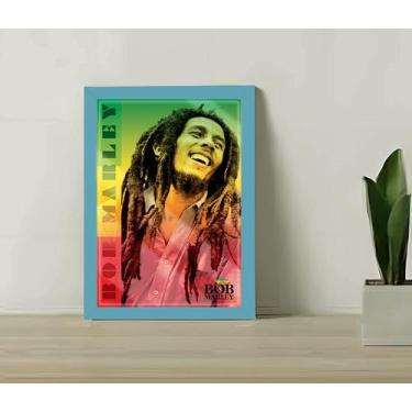 Imagem de Quadro Decorativo Bob Marley Reggae Sala Quarto + Vidro A4 - Genérico,