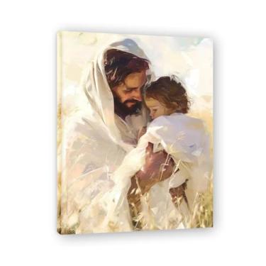 Imagem de Boneca mimada Jesus em tela, pôster, imagens de Jesus em tela, pinturas de arte de parede, pôster nórdico e impressões puras imagens de parede sagradas para sala de estar 65 x 50 cm