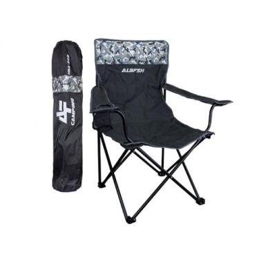 Imagem de Cadeira Para Pescador Dobrável Grande Com Braço HBA-20S (Até 150kg) - 