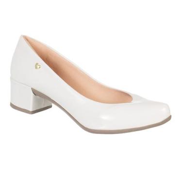 Imagem de Sapato Social Scarpin Verniz Feminino Bico Fino Salto Grosso - AZZAV, 