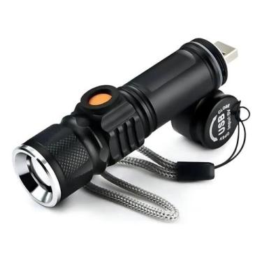 Imagem de Lanterna de Mão Tática luz Potente Longo Alcance Usb Recarregável - HM