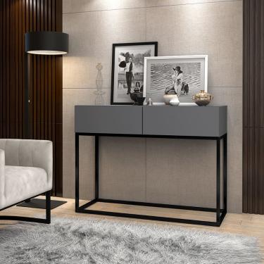 Imagem de Aparador Industrial Robusto Com Base Em Metal Eros Moderno