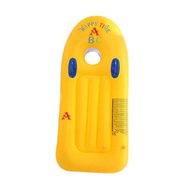 Imagem de Colaxi Crianças infláveis ​​Surfboard Surfing Body Board, Luz, Aprendem Natação, Brafada Inflável da Ponte Float para Piscina, Amarelo
