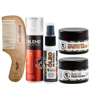 Imagem de Kit Para Barba 4POR1, Blend - Barba de Respeito e Pente