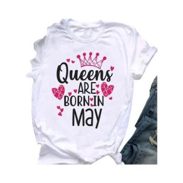 Imagem de Camiseta Feminina Golden Crown Queen - Estampa Gráfica - Presente de A