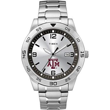 Imagem de Timex Tribute Relógio masculino Citation 42 mm Quartzo com pulseira de aço inoxidável, Texas A&M Aggies, Relógio de quartzo