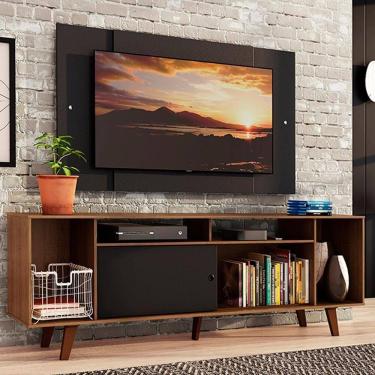 Imagem de Rack Madesa Painel para Até 58" com Pés Preto/rustic 7kd8