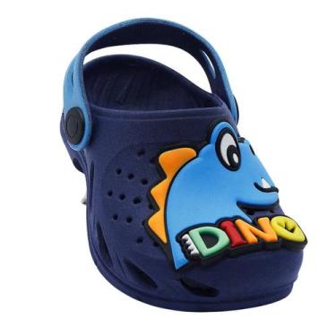 Imagem de Babuche Infantil Menino Plugt Ventor Estampa Dino Marinho, Leve e Segu